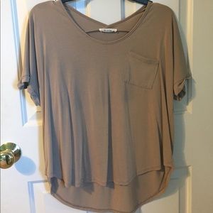 taupe brown tee